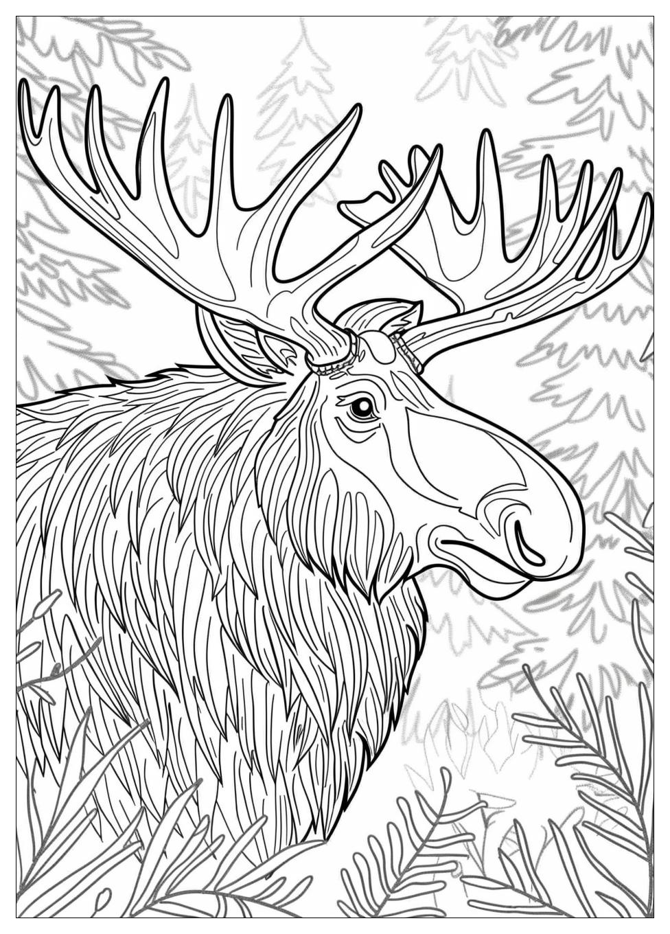 Moose Coloring Pages-4