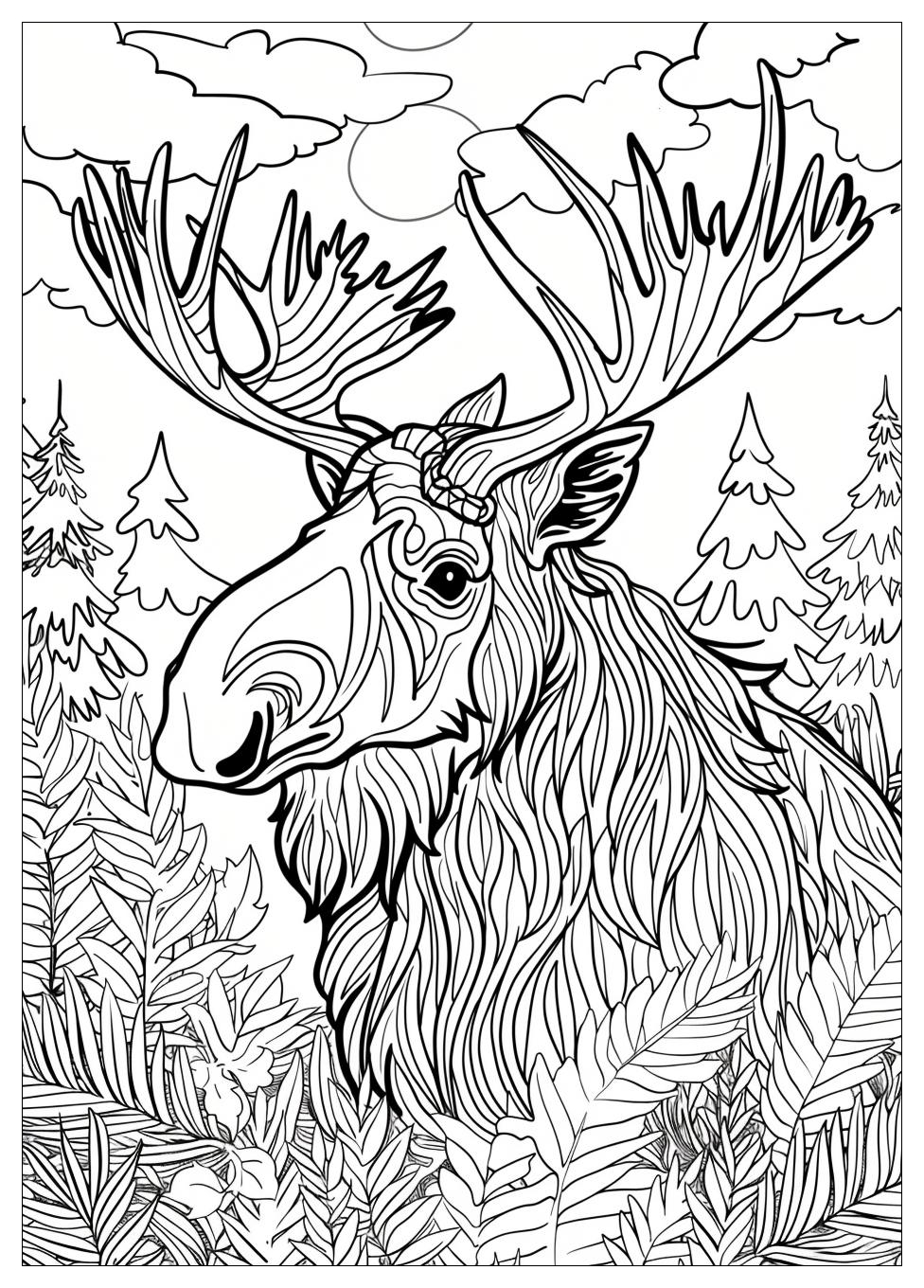Moose Coloring Pages-5