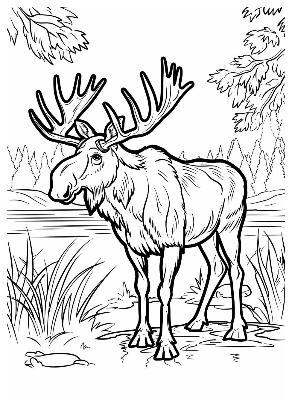 Moose Coloring Pages-6