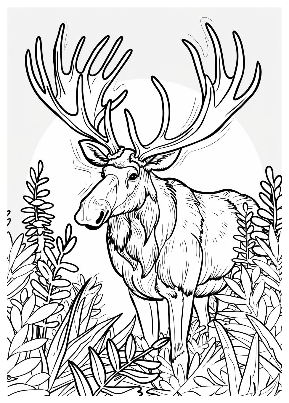 Moose Coloring Pages-8