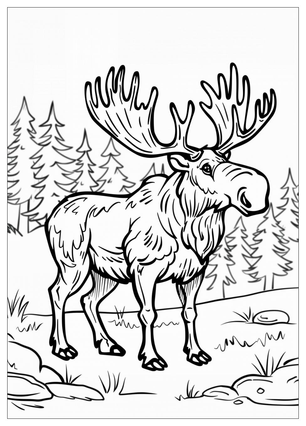 Moose Coloring Pages-9