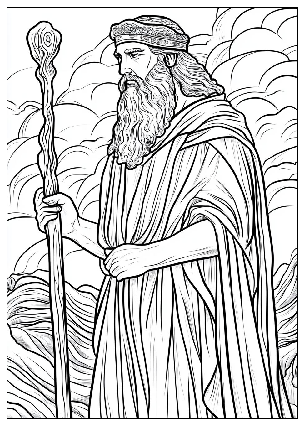 Moses Coloring Pages-7