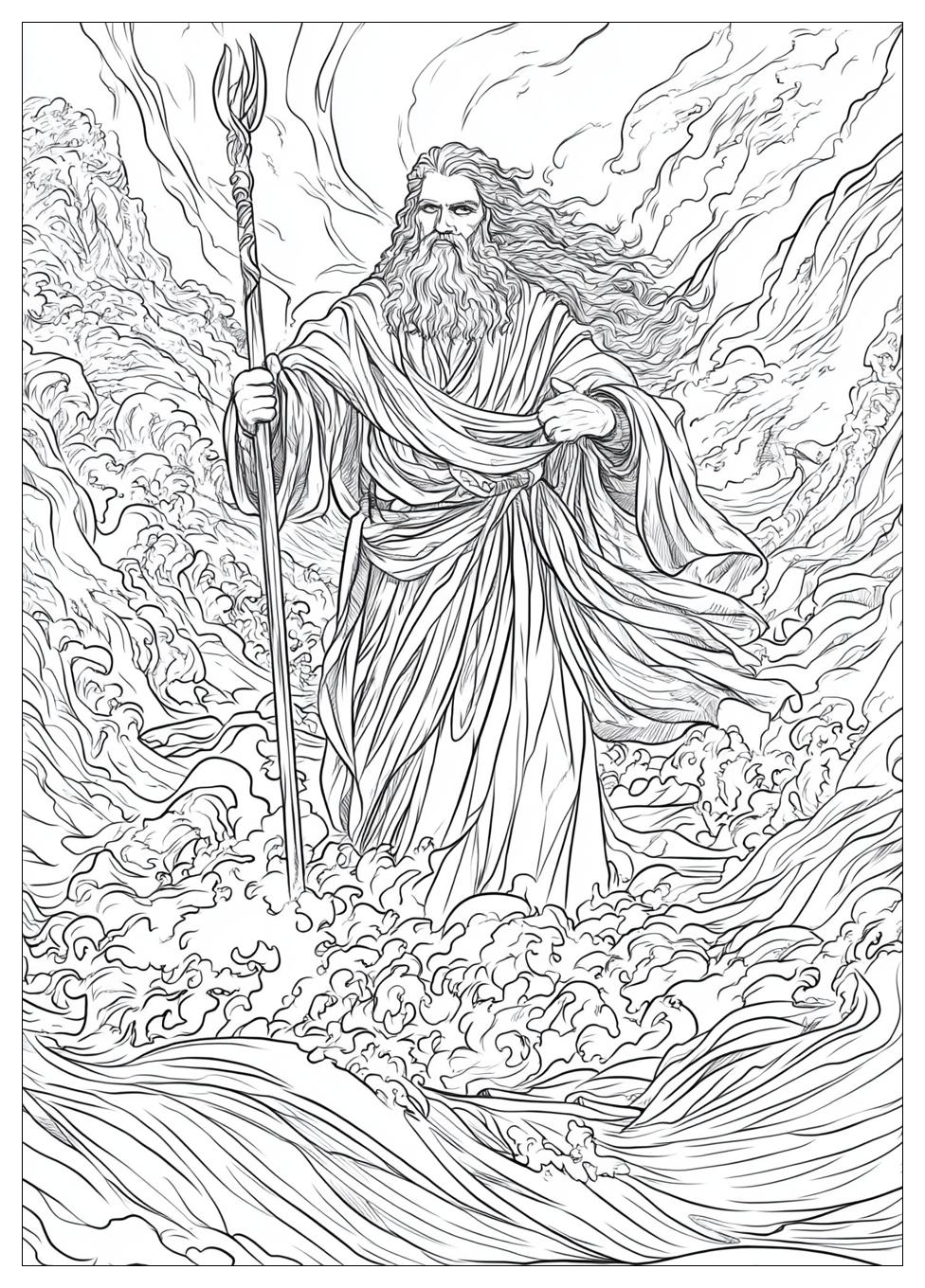 Moses and Red Sea Coloring Pages-14