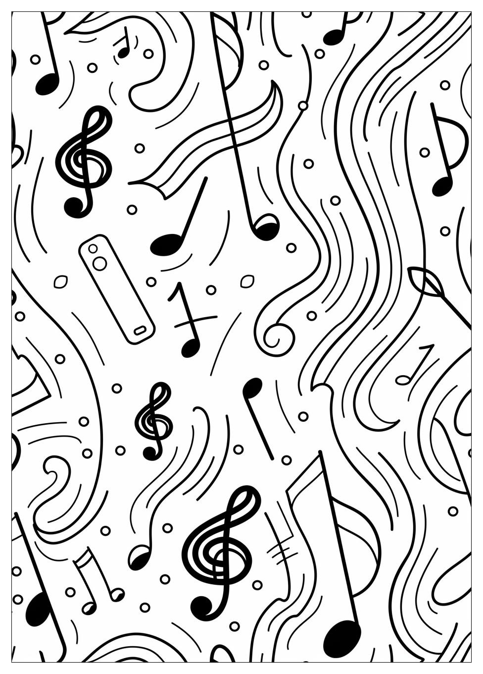 Music Notes Coloring Pages-12