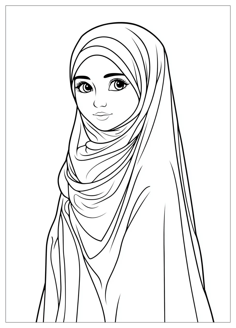 Muslimah Coloring Pages-1