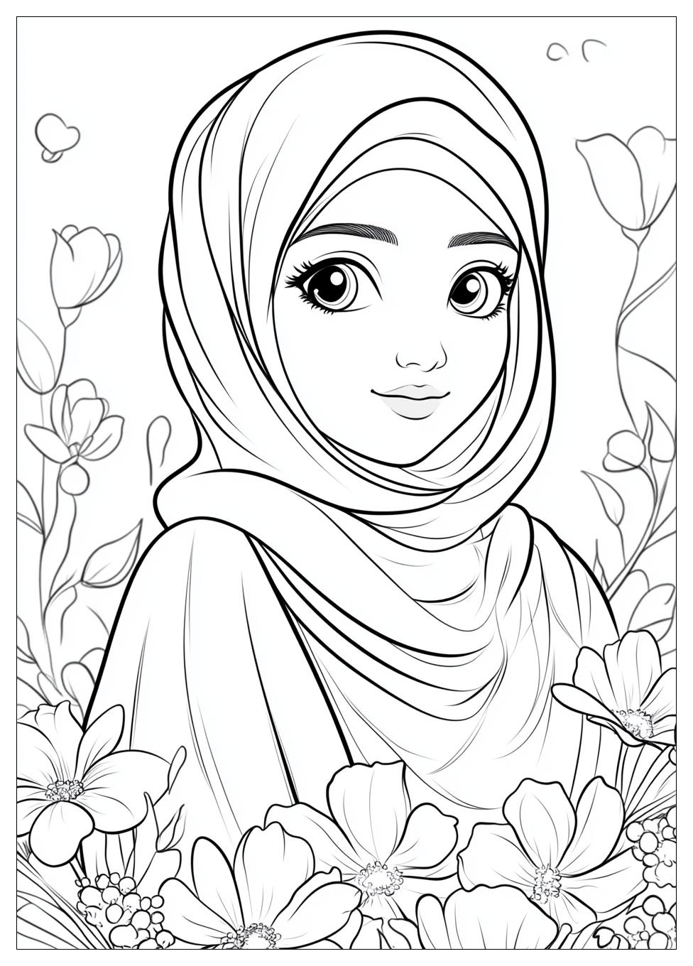 Muslimah Coloring Pages-12