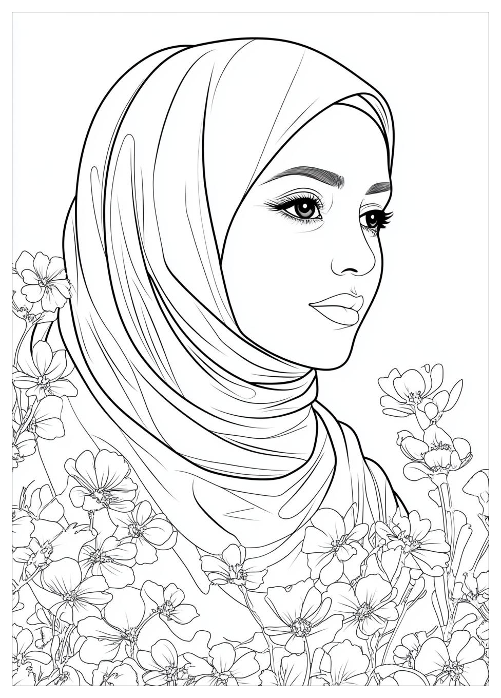Muslimah Coloring Pages-13
