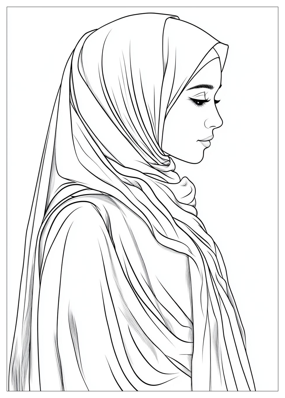 Muslimah Coloring Pages-16
