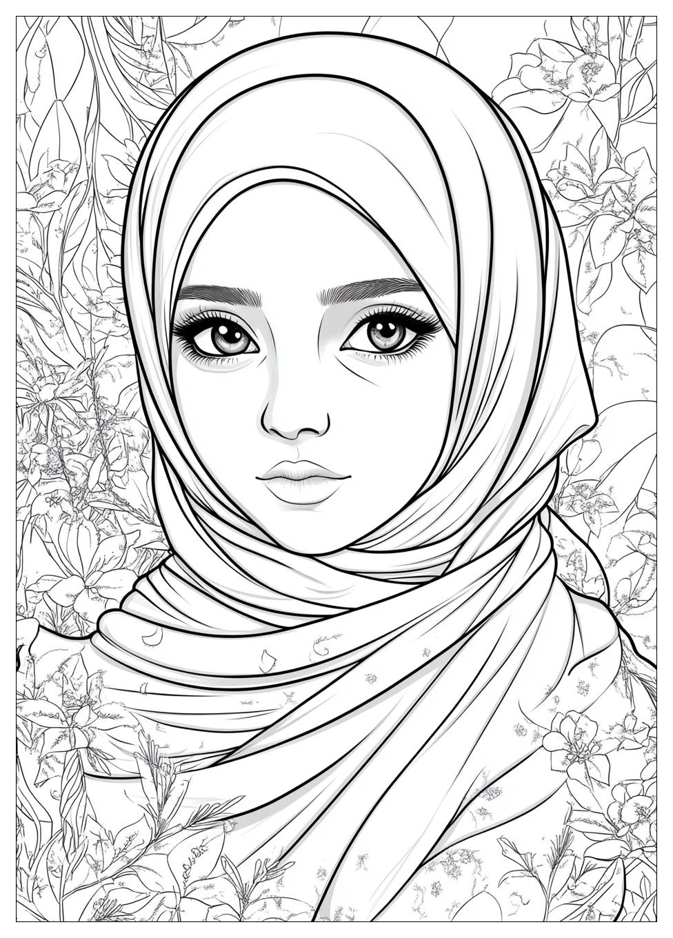 Muslimah Coloring Pages-17
