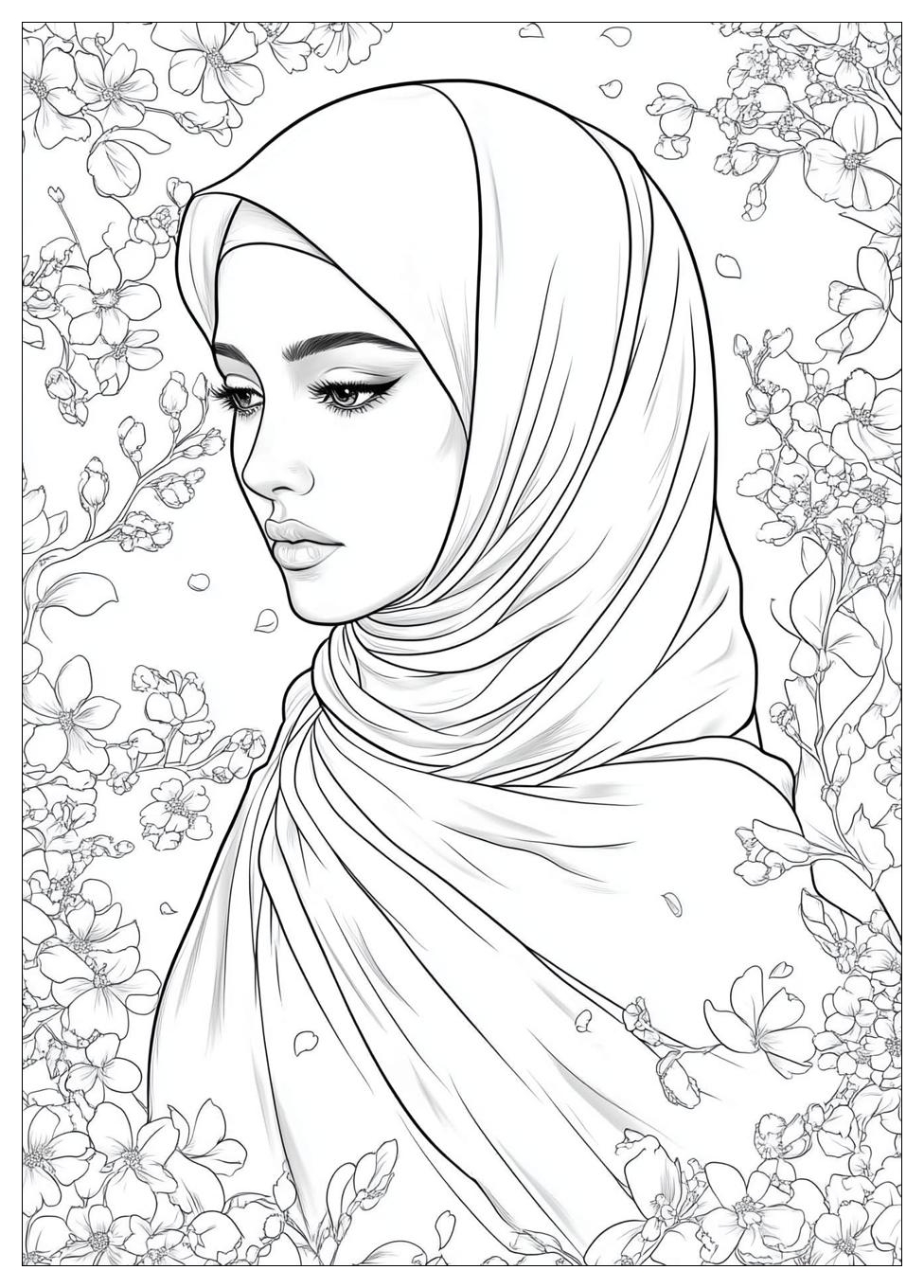 Muslimah Coloring Pages-18