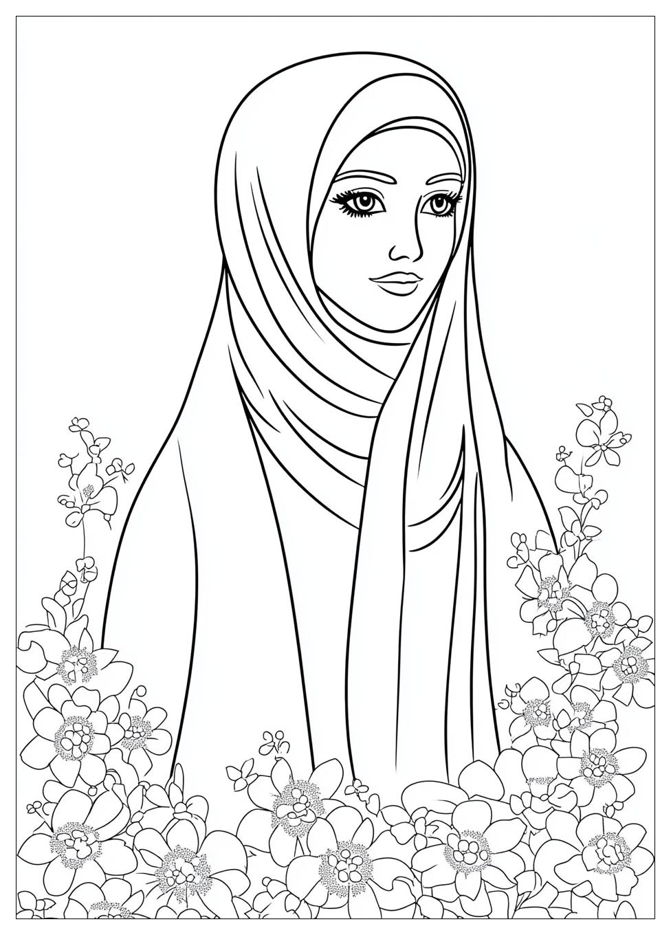 Muslimah Coloring Pages-2