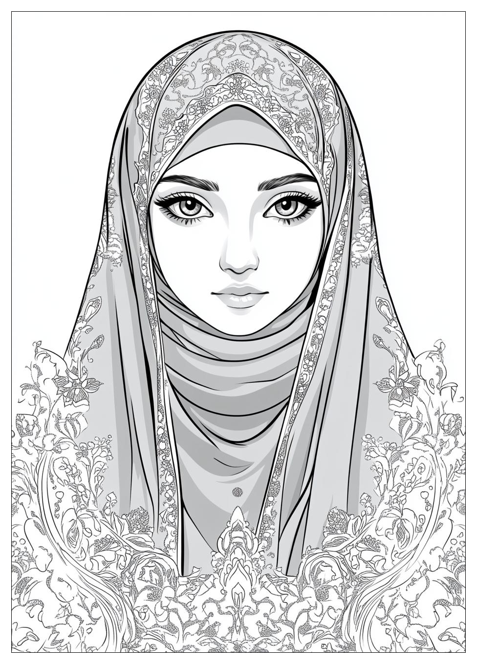 Muslimah Coloring Pages-20