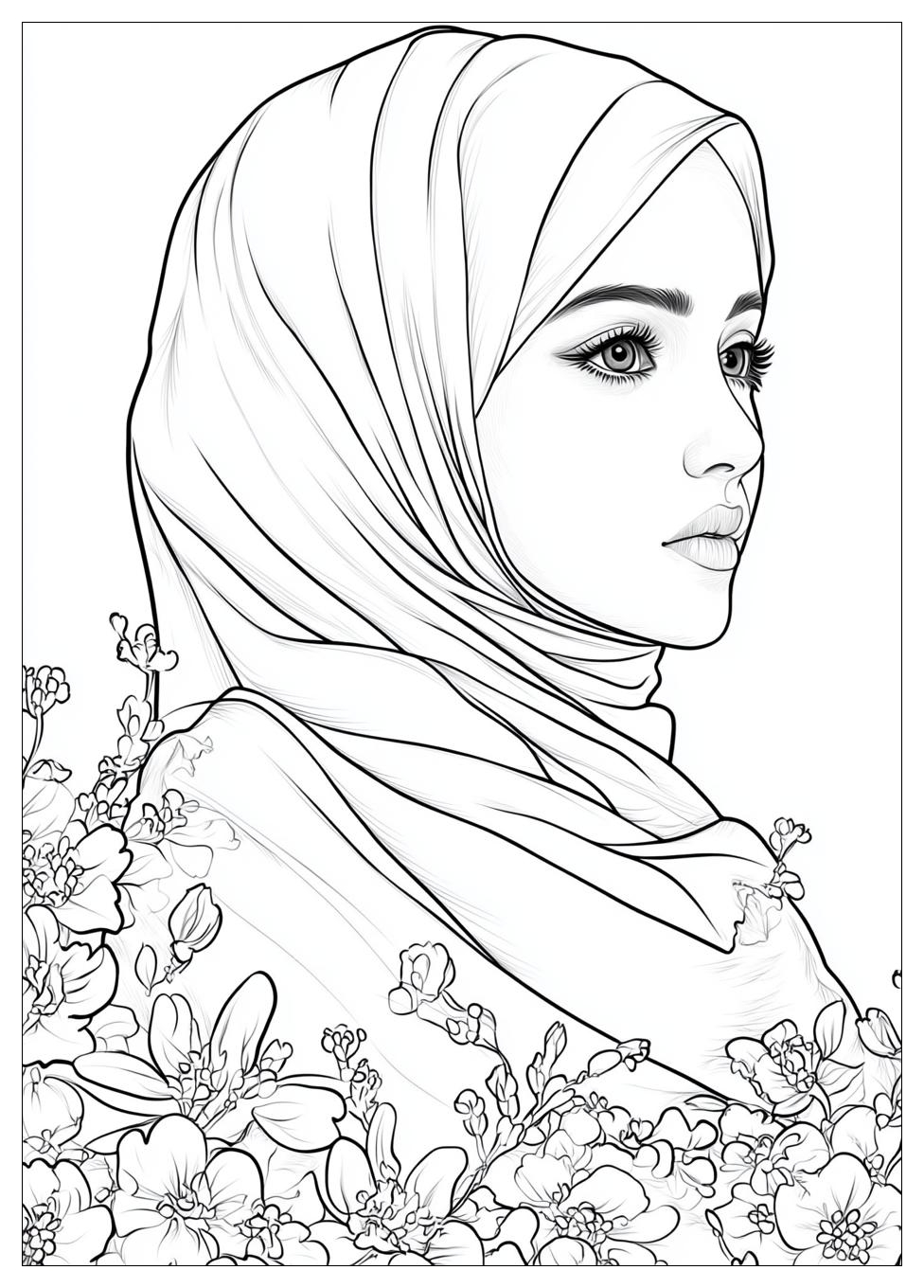Muslimah Coloring Pages-6