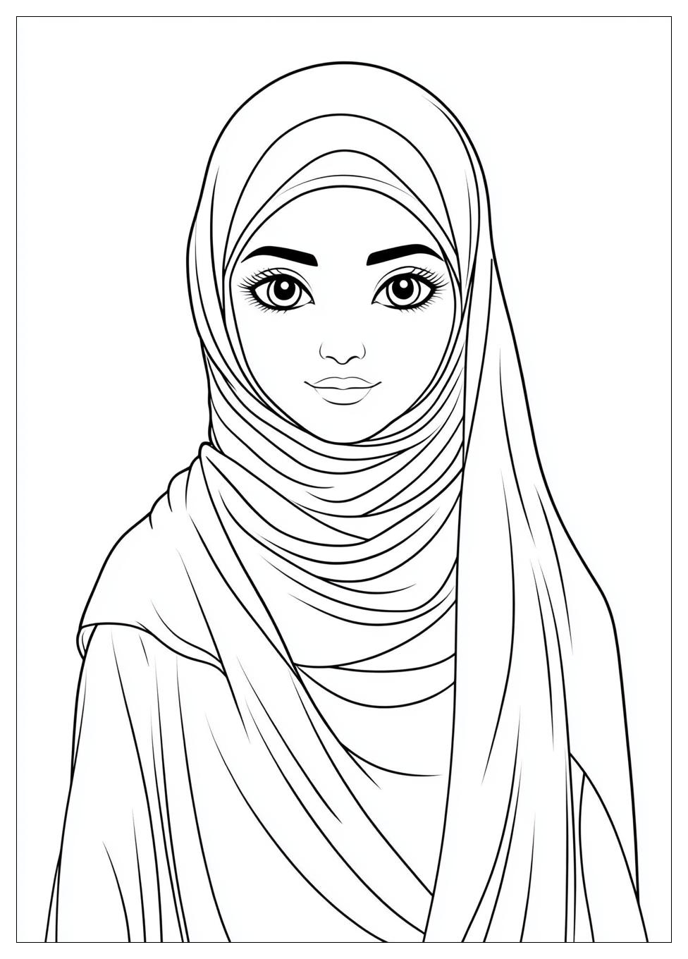 Muslimah Coloring Pages-9