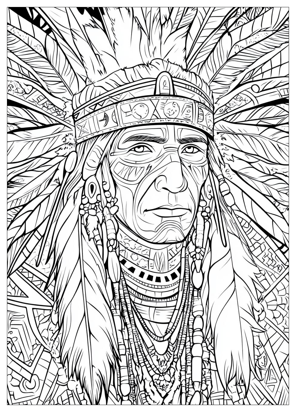 Native American Coloring Pages-10