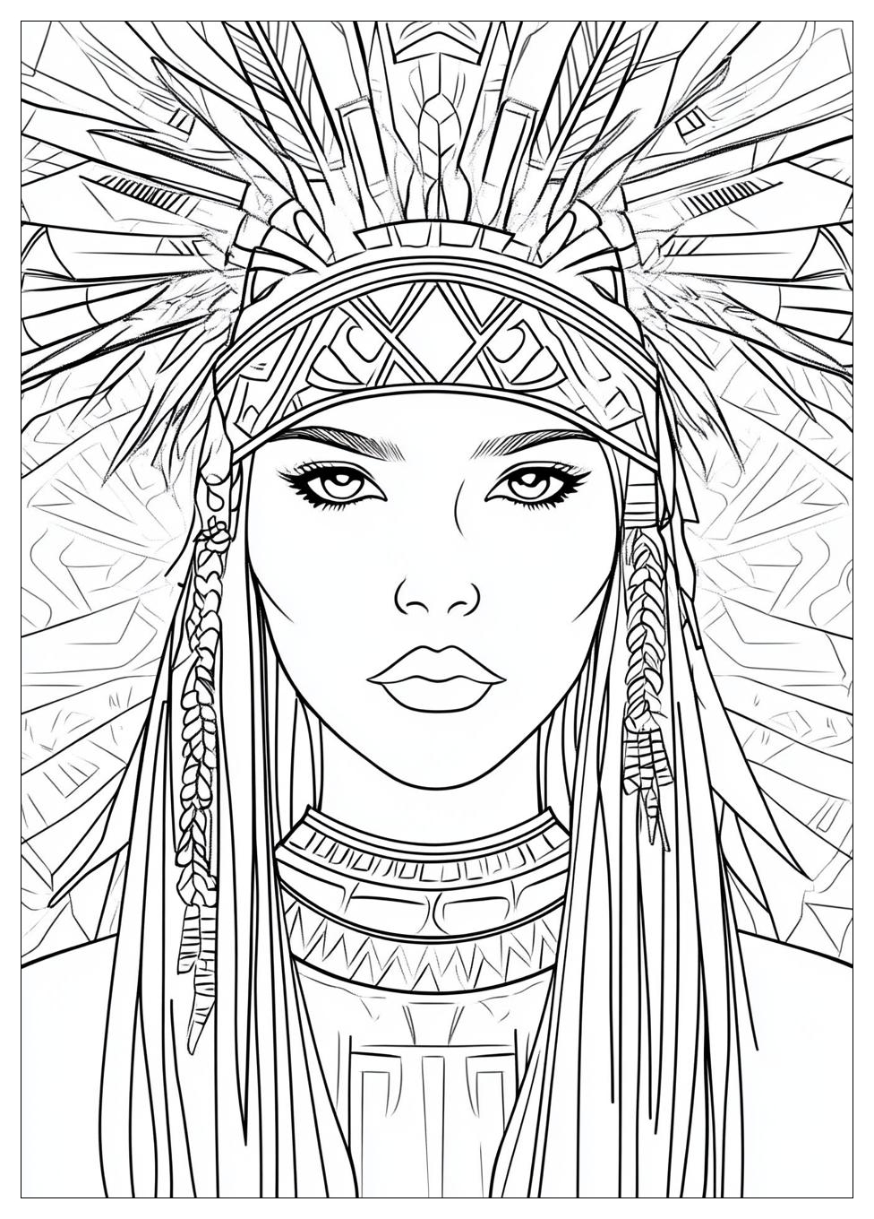 Native American Coloring Pages-11