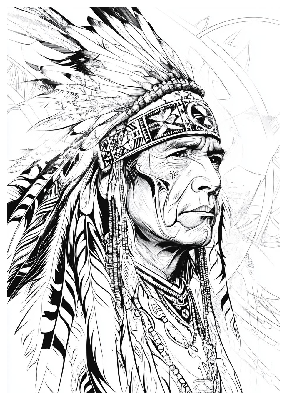 Native American Coloring Pages-14