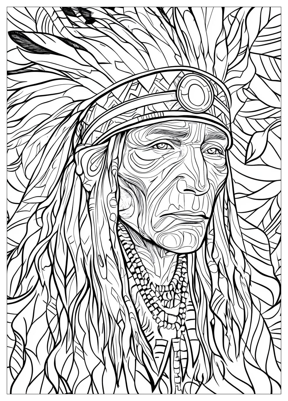Native American Coloring Pages-18
