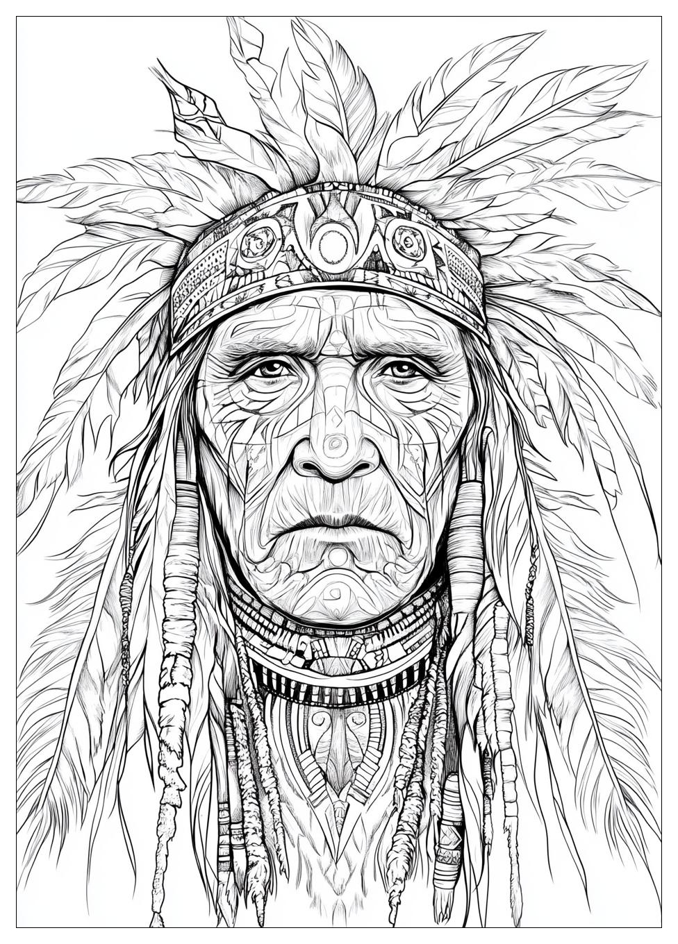 Native American Coloring Pages-19