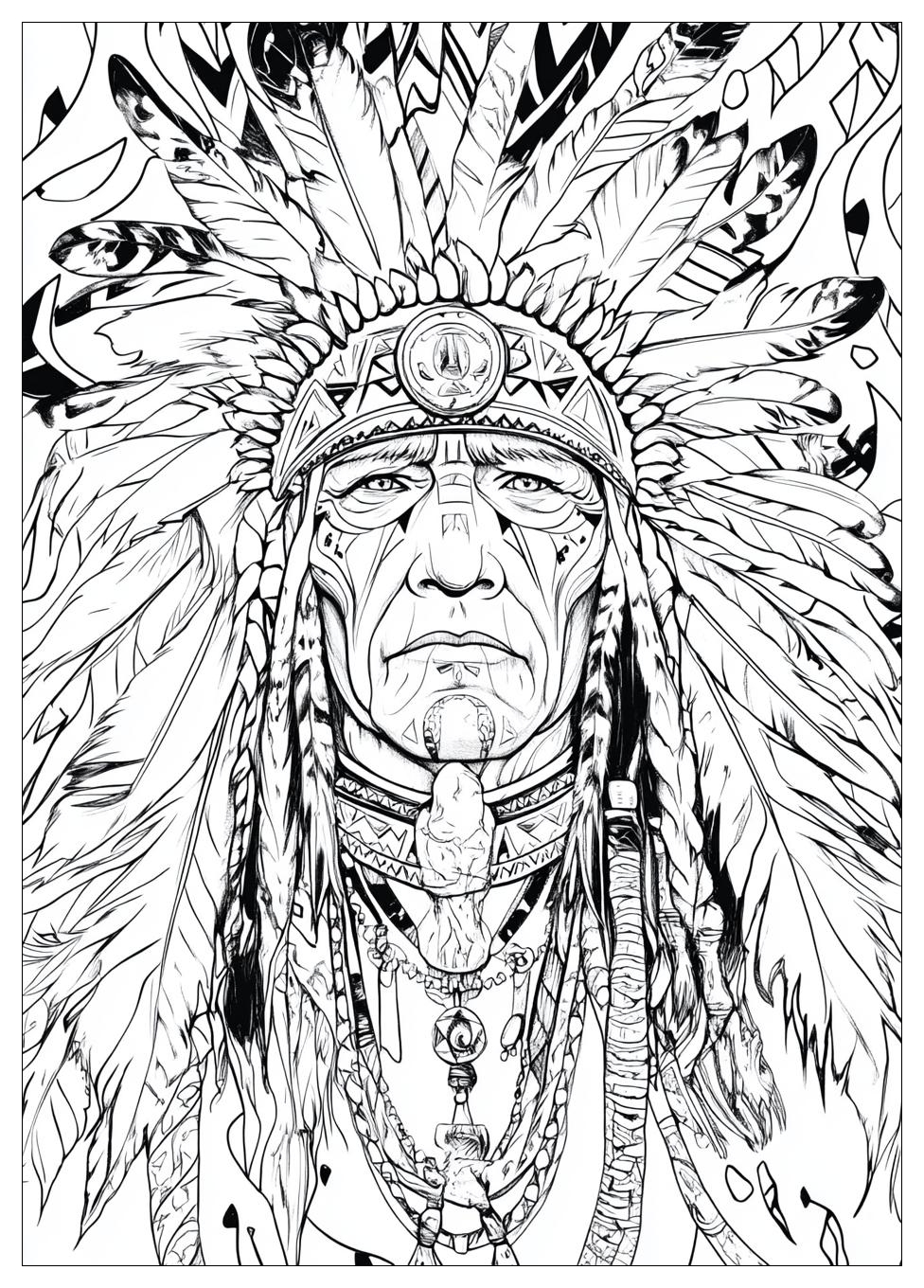 Native American Coloring Pages-20