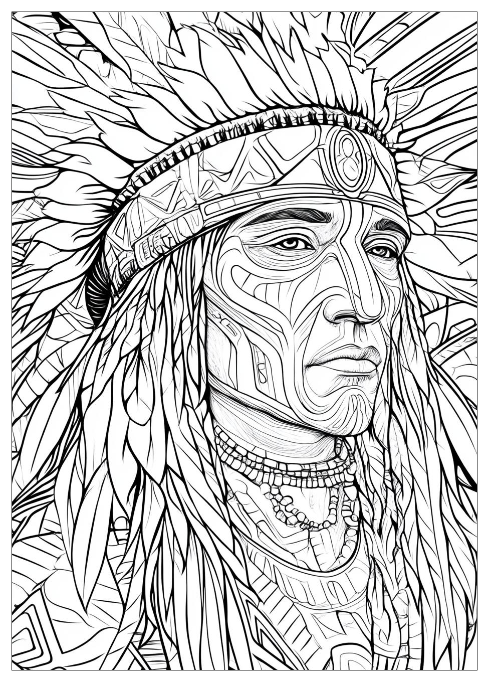 Native American Coloring Pages-3
