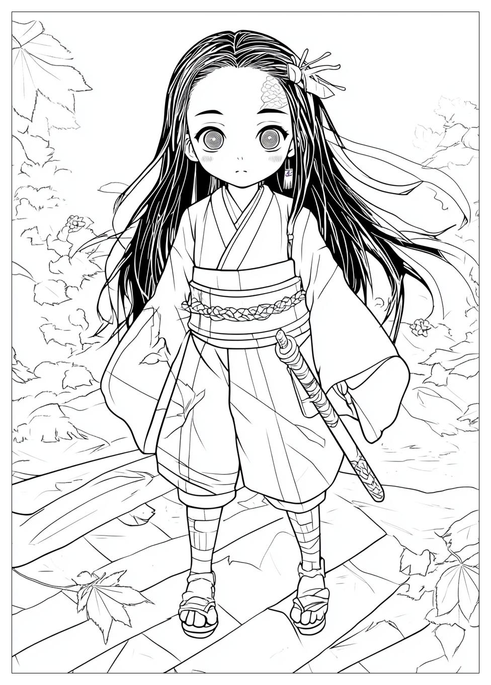 Nezuko Coloring Pages-1