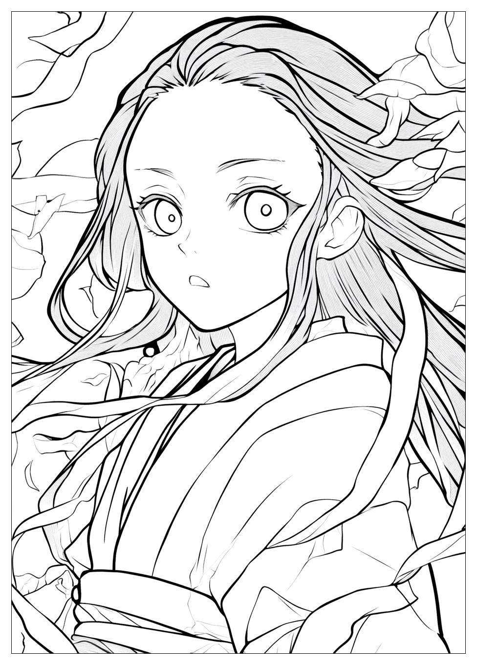 Nezuko Coloring Pages-11