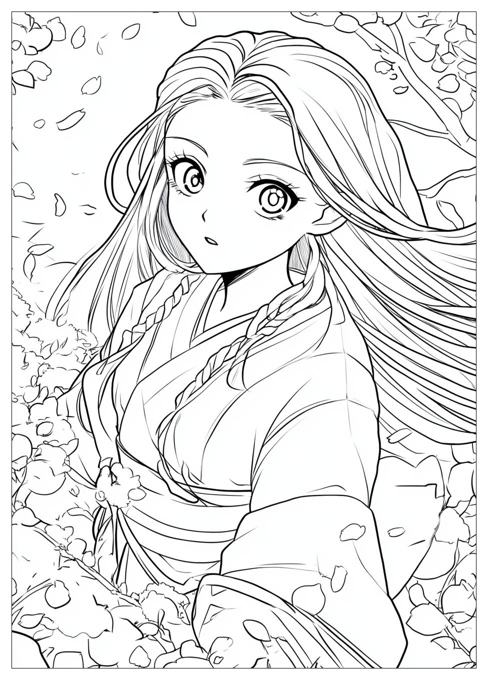 Nezuko Coloring Pages-12