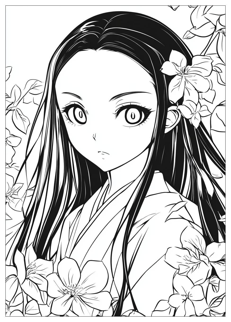 Nezuko Coloring Pages-13