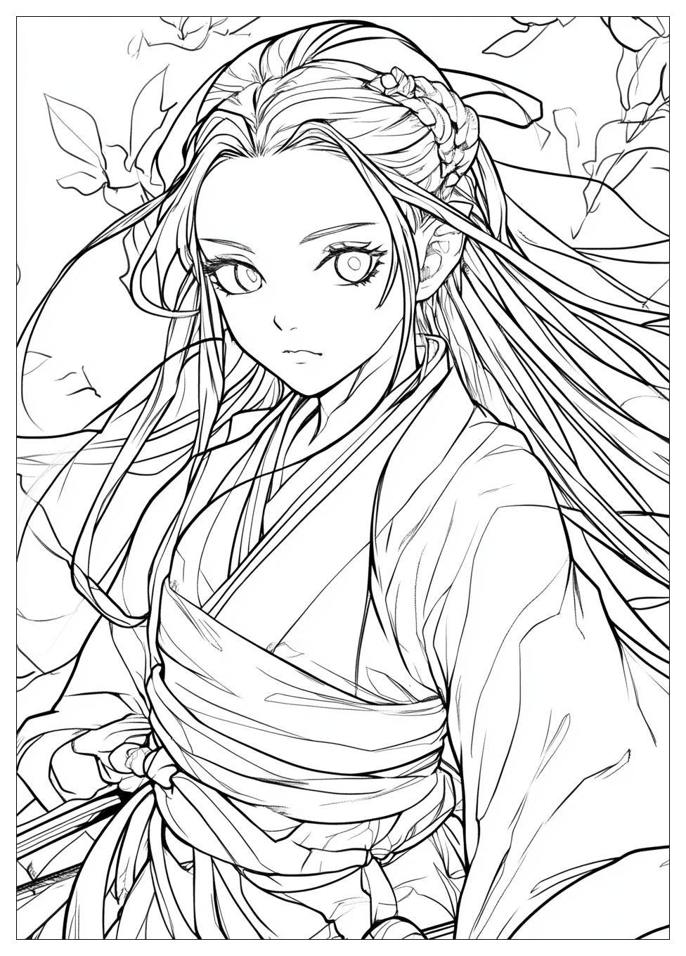 Nezuko Coloring Pages-15