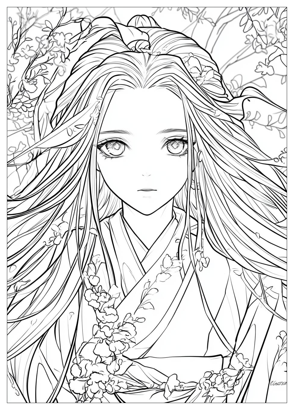 Nezuko Coloring Pages-18