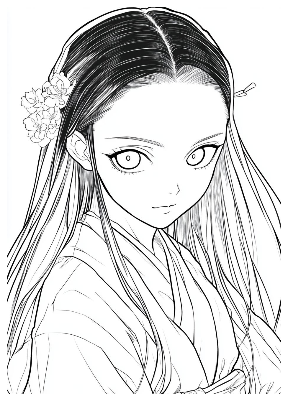 Nezuko Coloring Pages-19