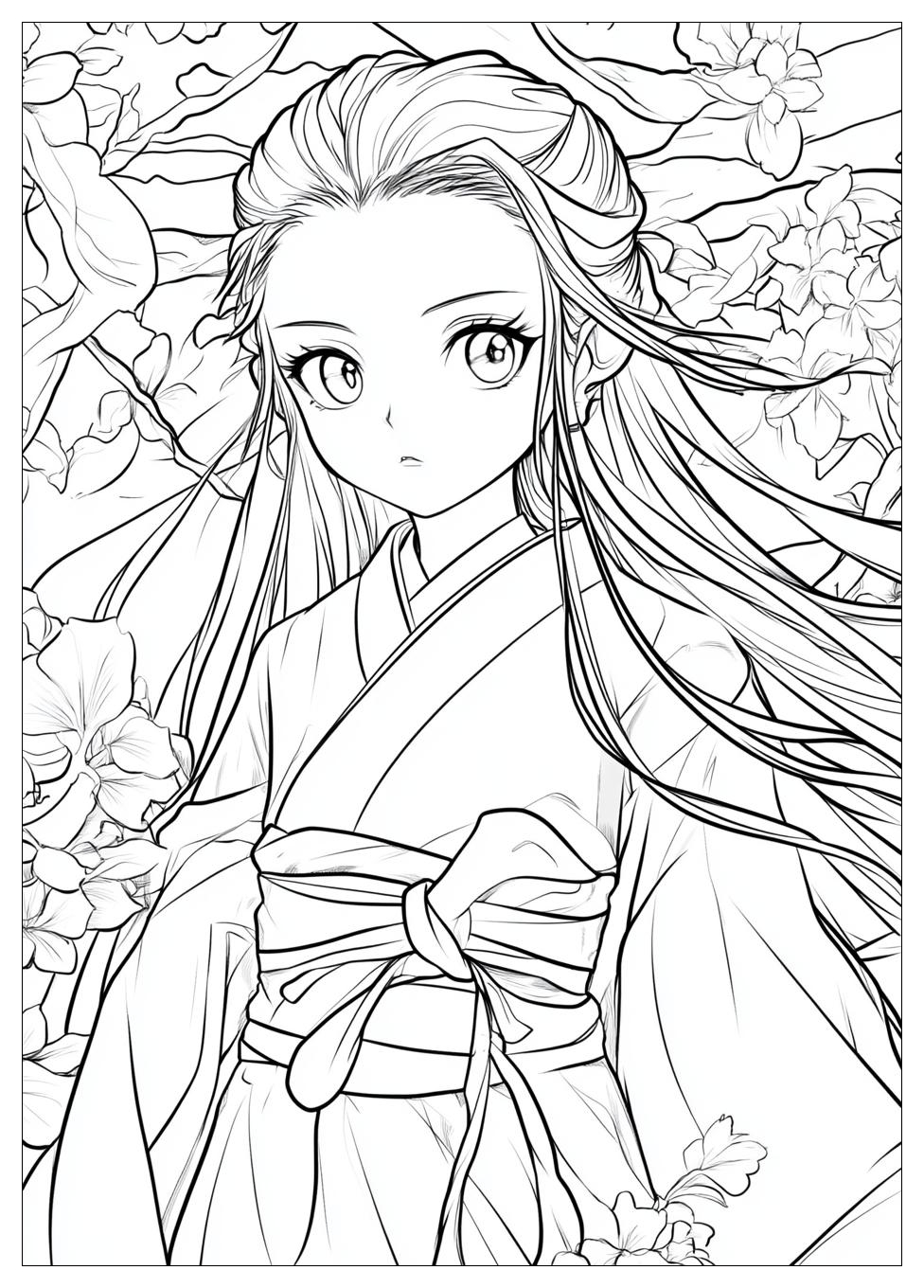 Nezuko Coloring Pages-2