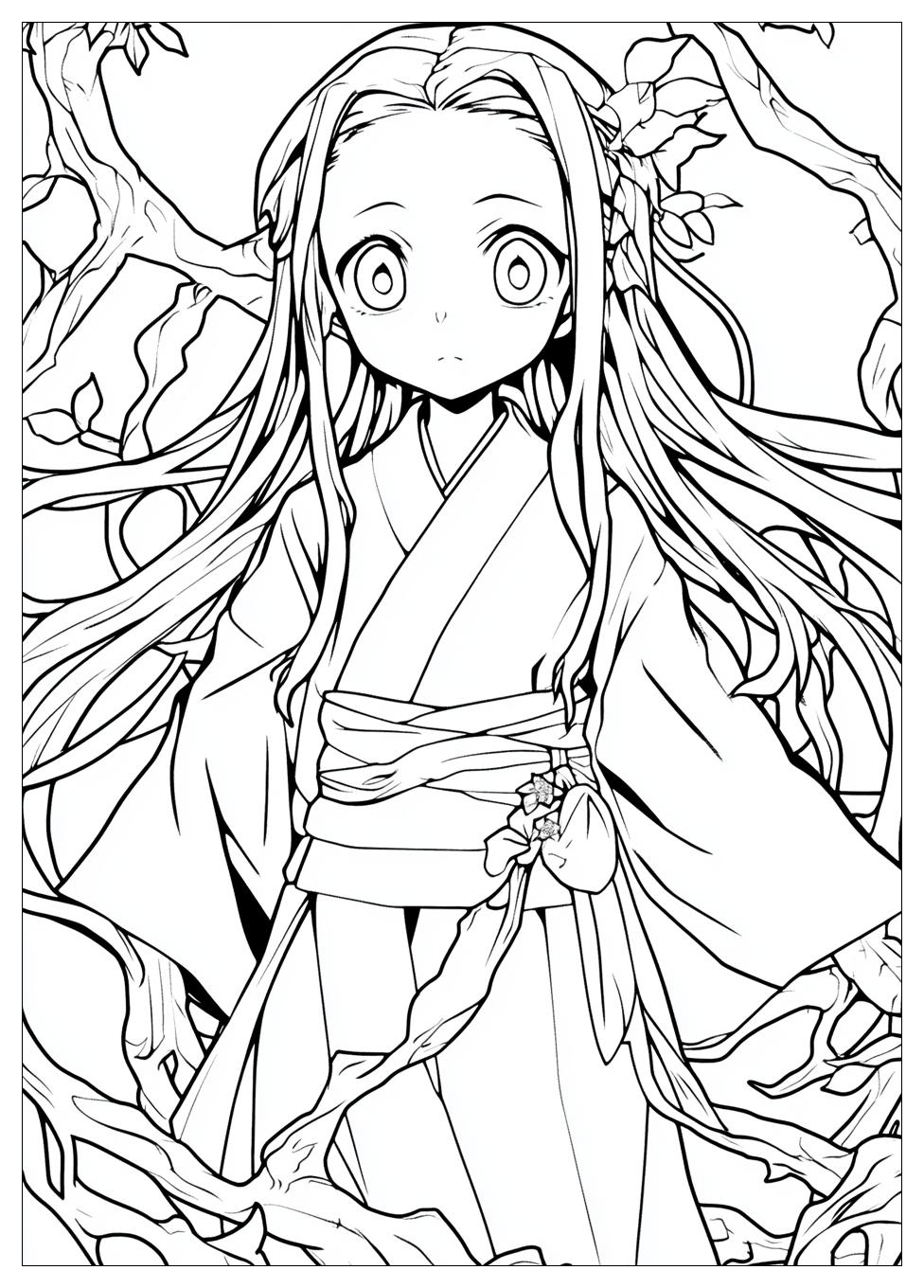 Nezuko Coloring Pages-4