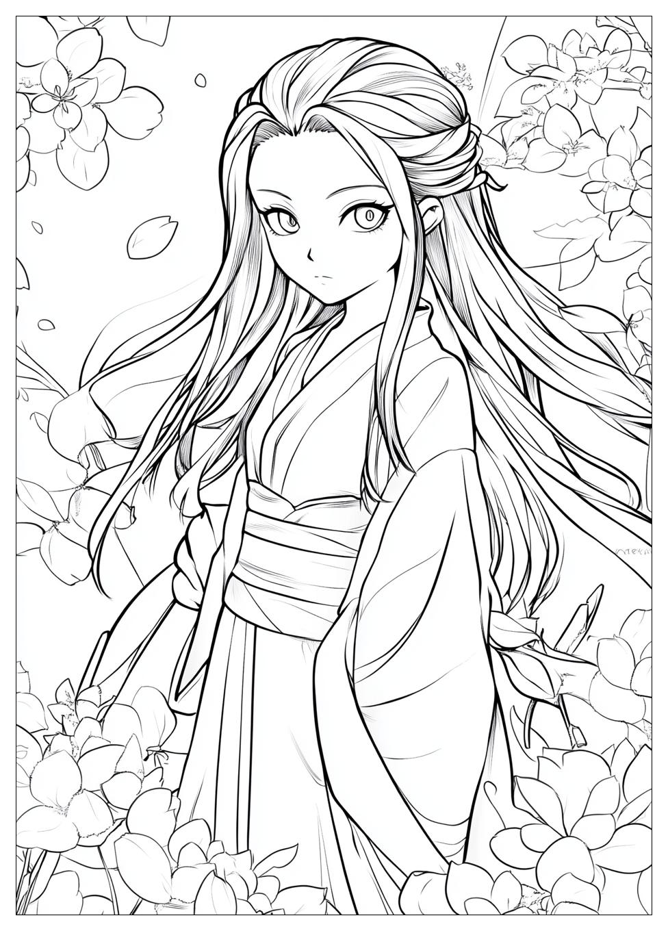 Nezuko Coloring Pages-5