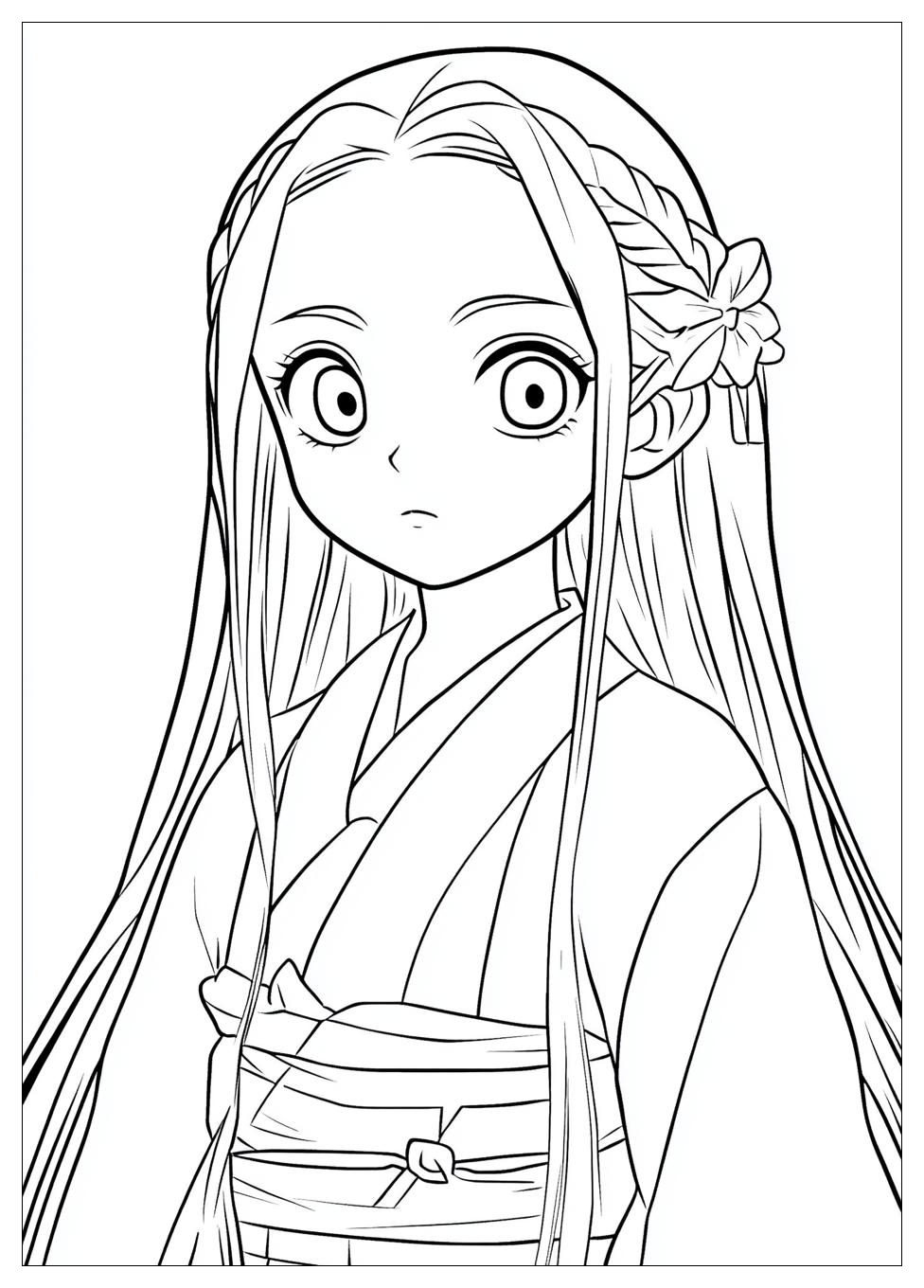 Nezuko Coloring Pages-7