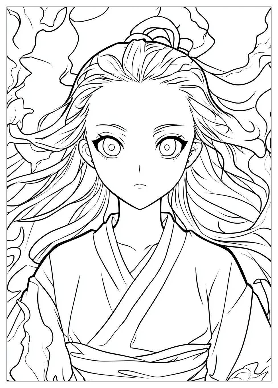 Nezuko Coloring Pages-8