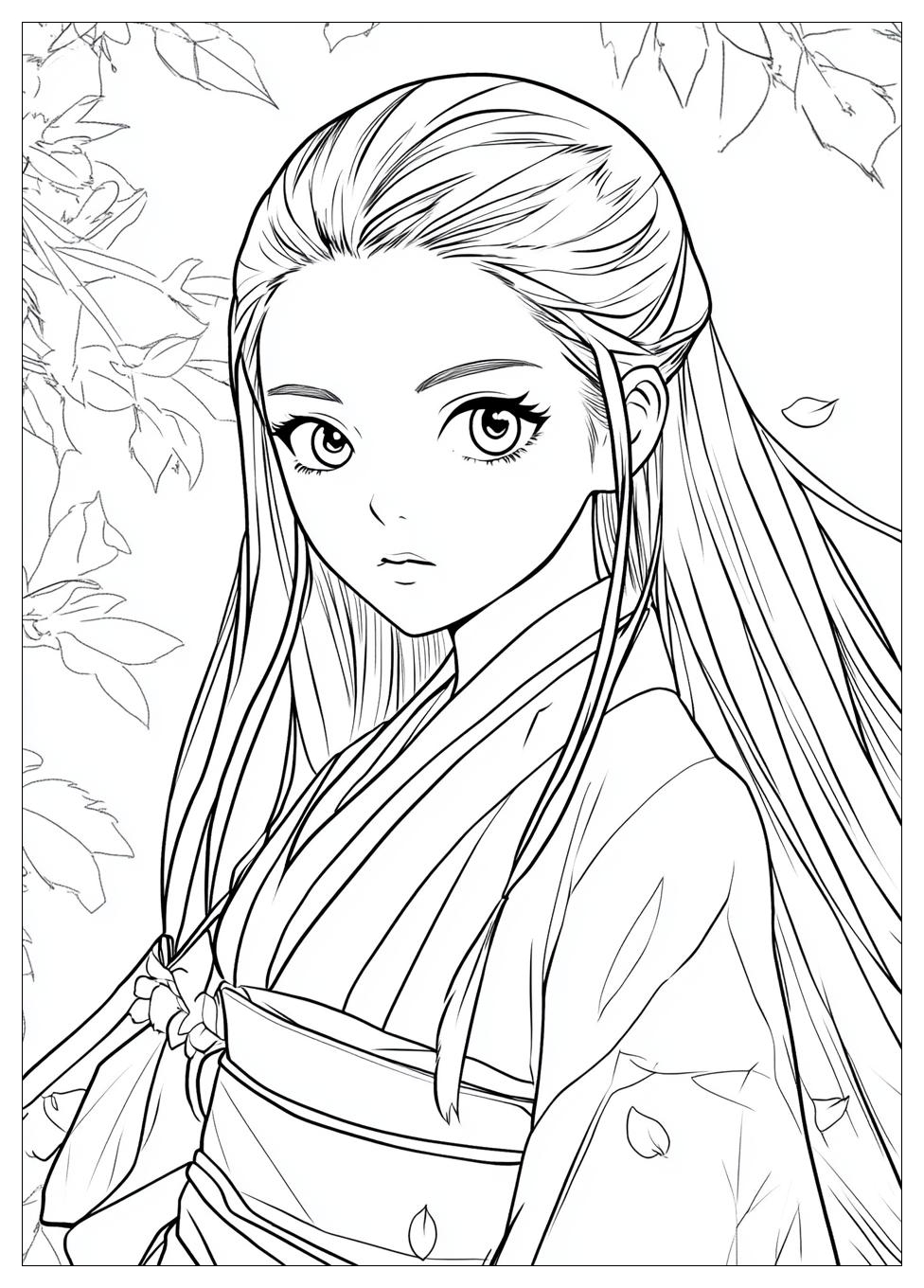 Nezuko Coloring Pages-9