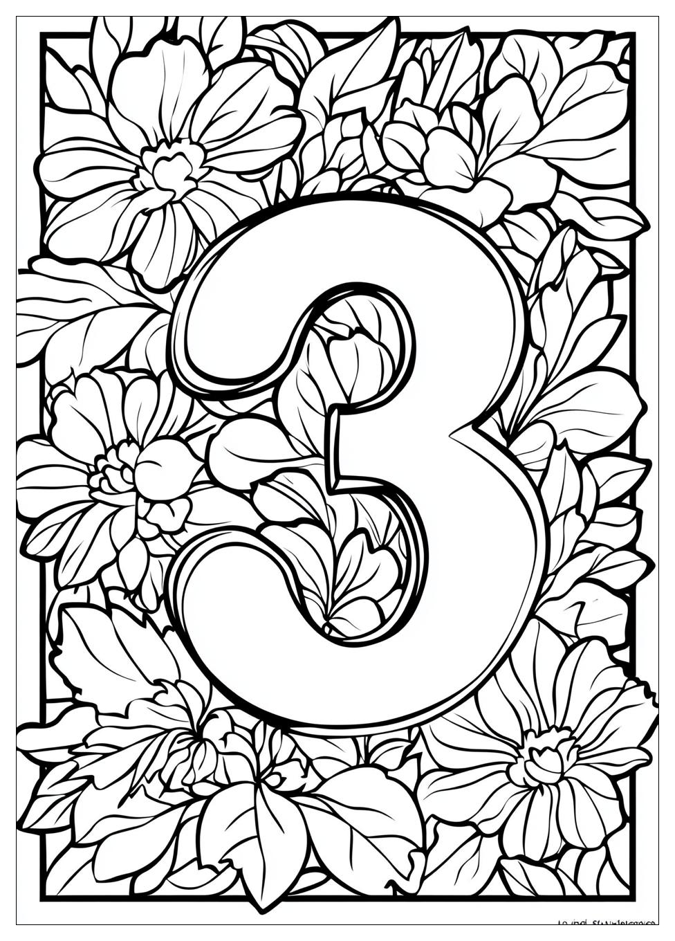 Number 3 Coloring Pages-10