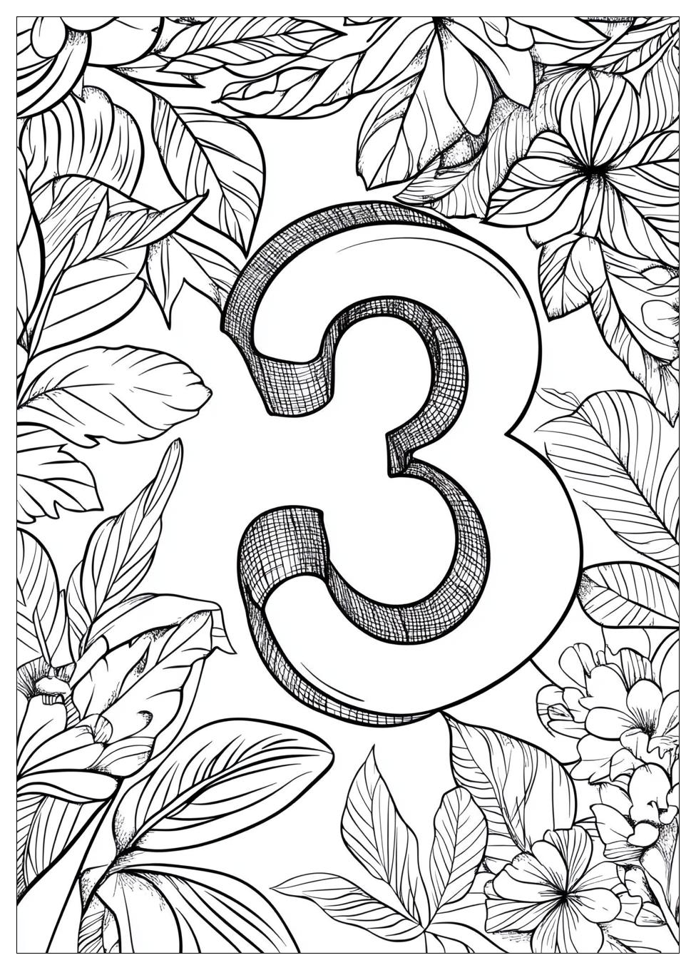 Number 3 Coloring Pages-14