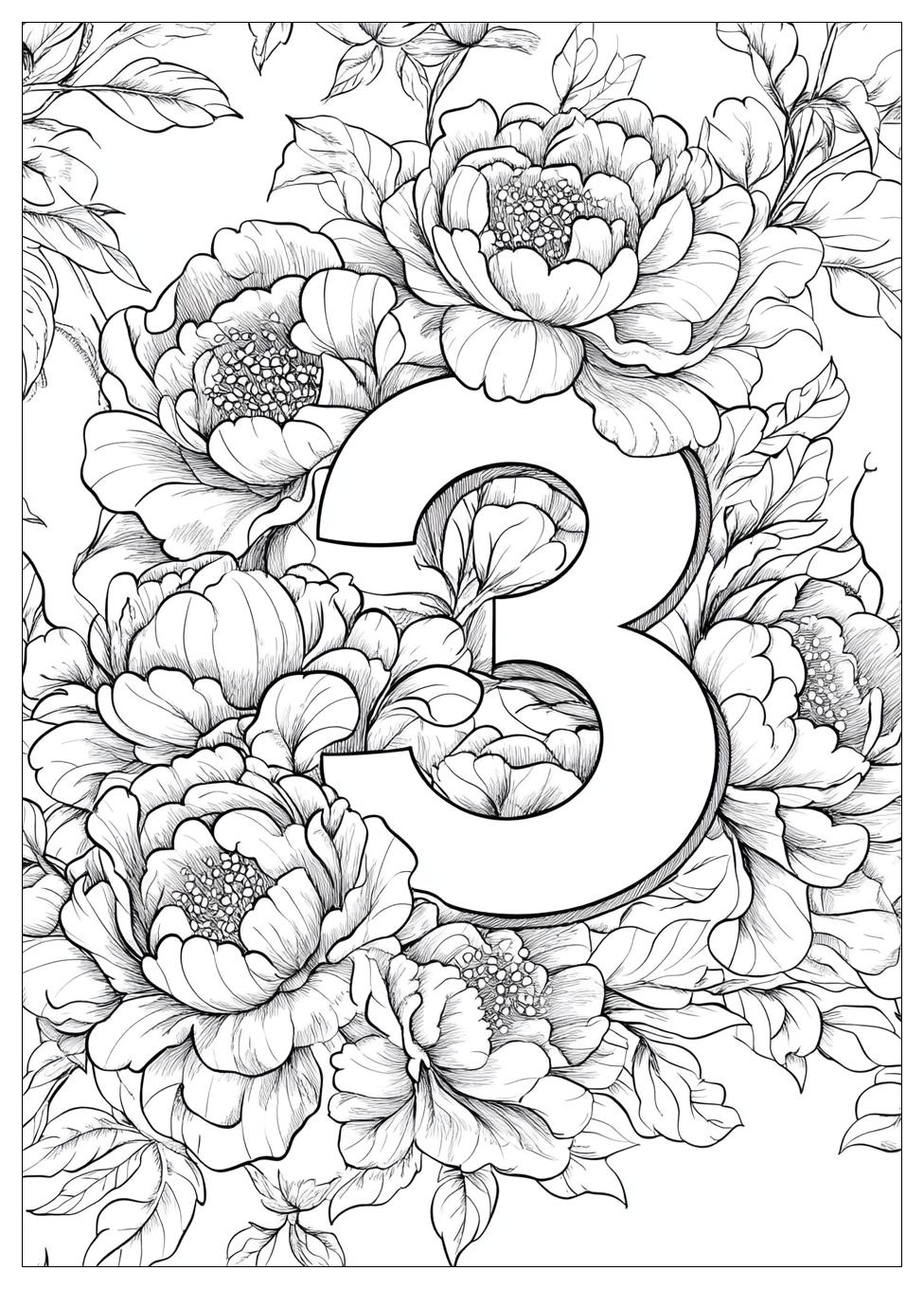 Number 3 Coloring Pages-15