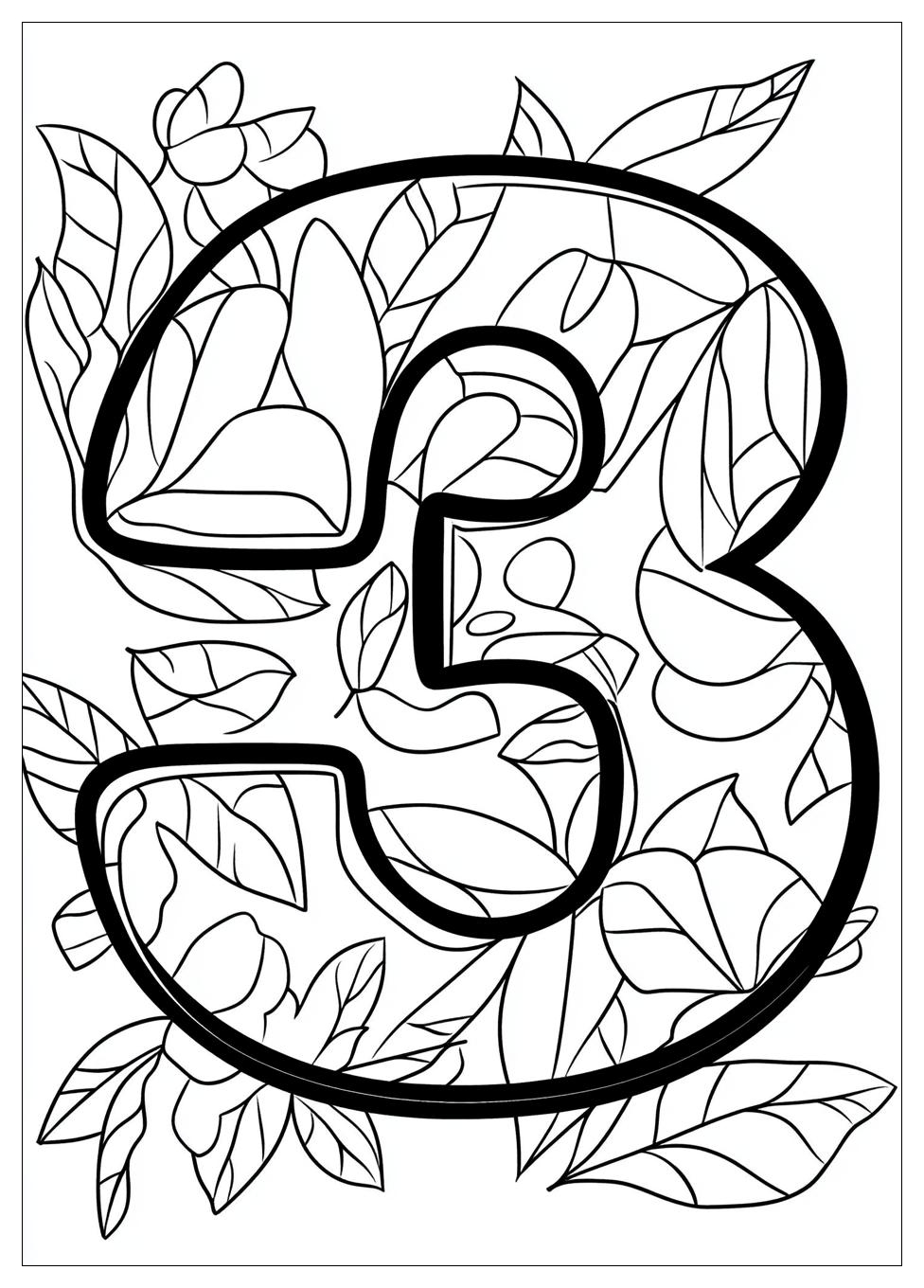 Number 3 Coloring Pages-8