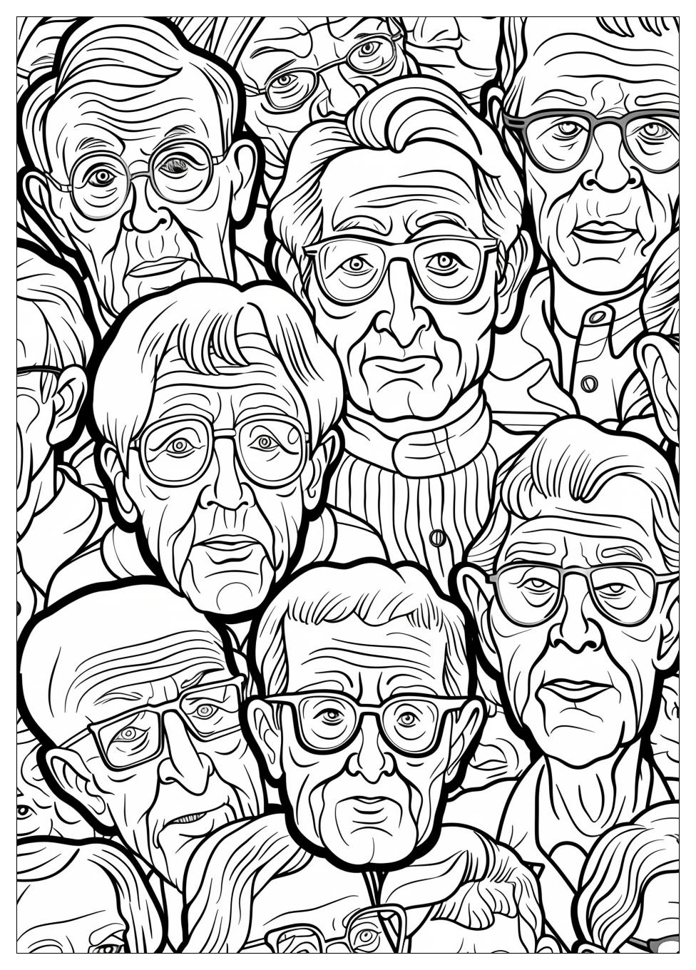 Old People Coloring Pages-1
