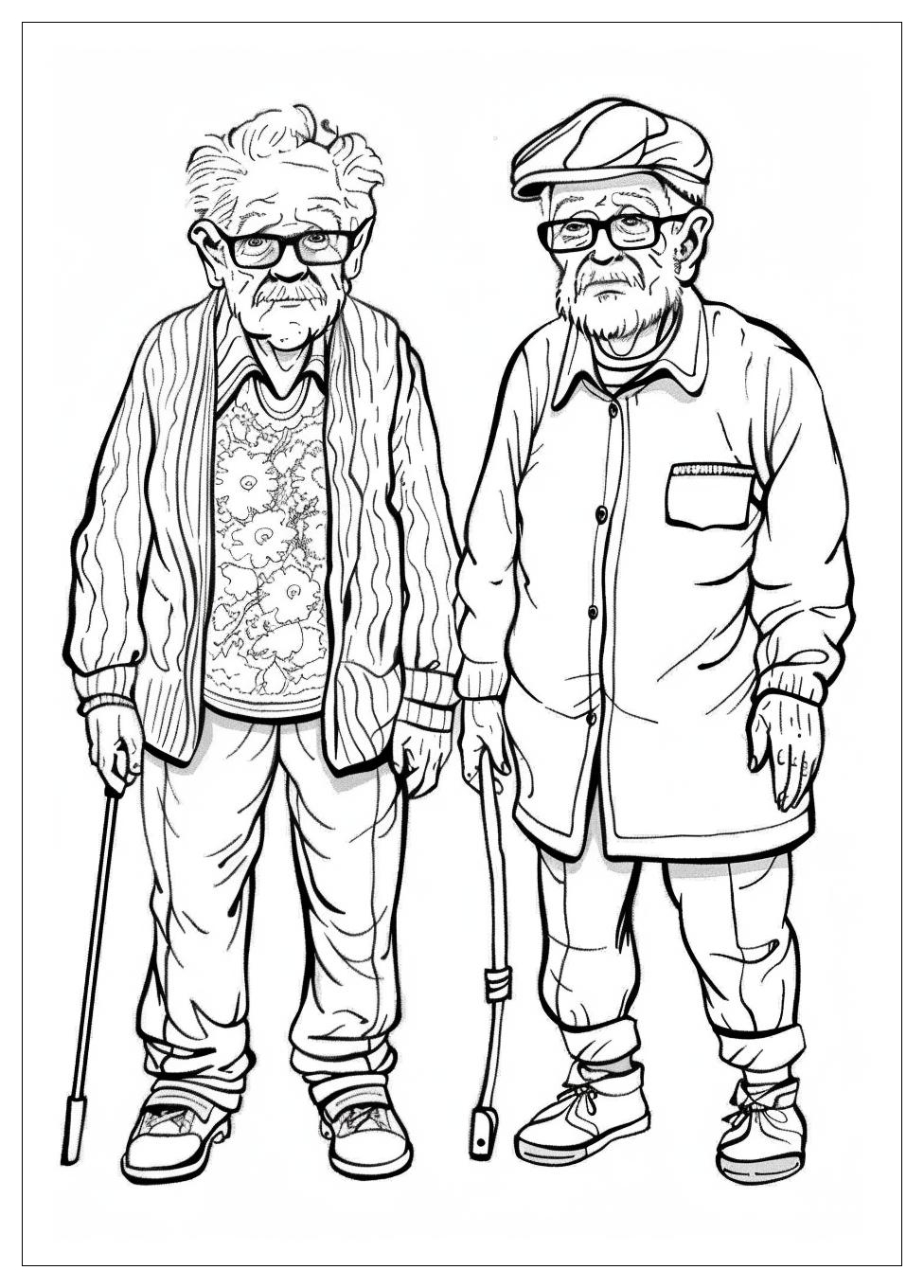 Old People Coloring Pages-11