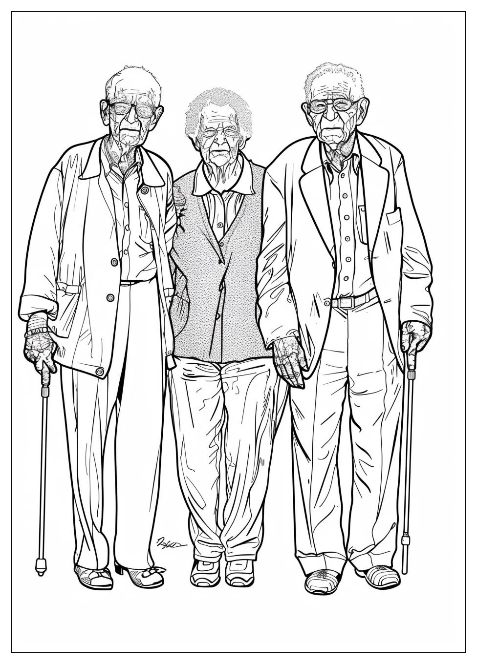 Old People Coloring Pages-16