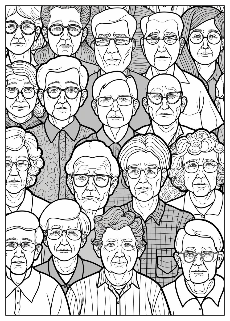 Old People Coloring Pages-17