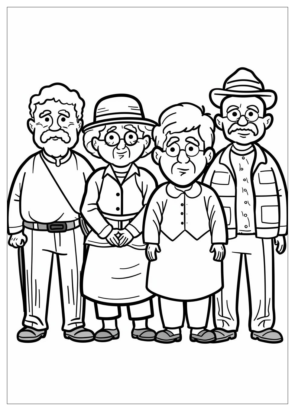Old People Coloring Pages-2