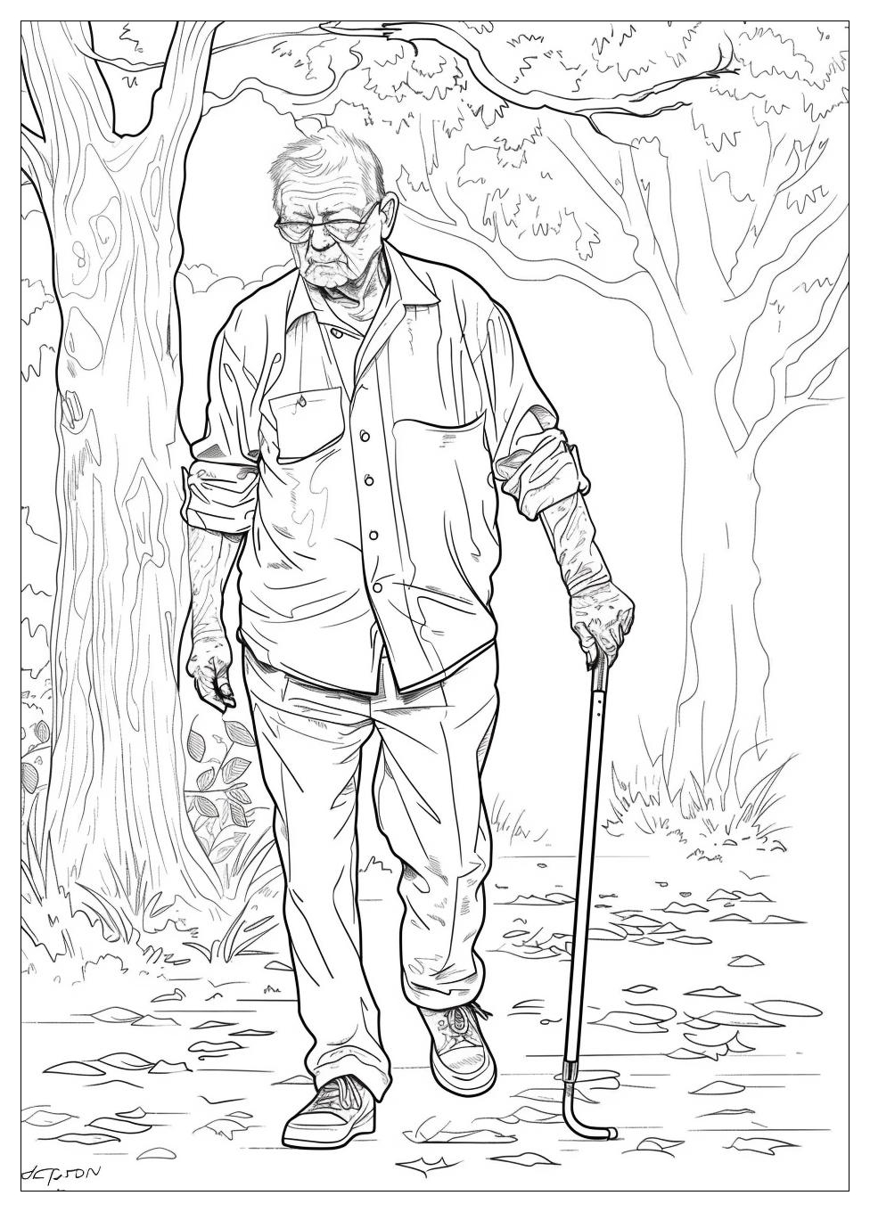 Old People Coloring Pages-6