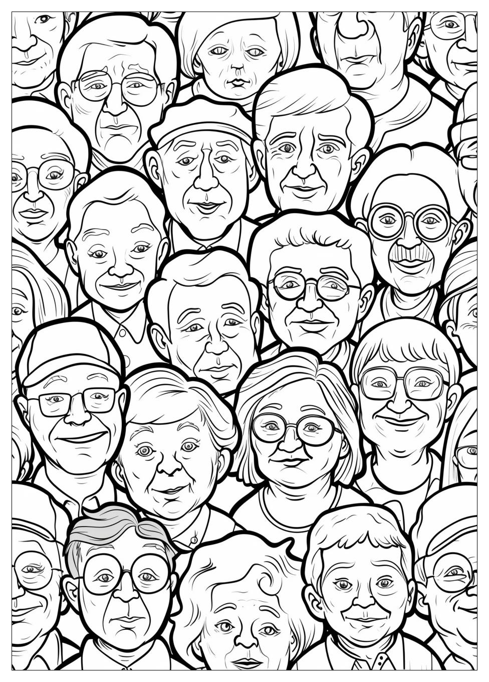 Old People Coloring Pages-9