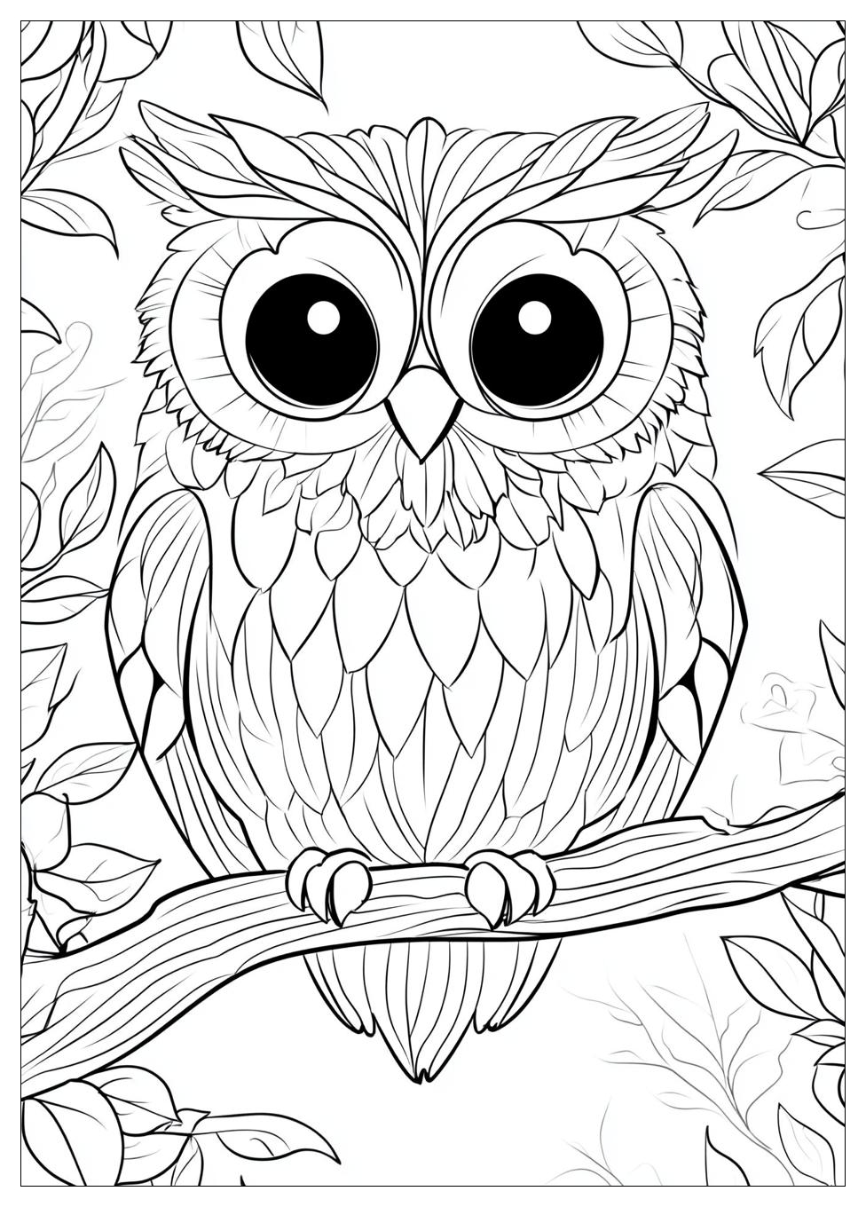 Owl Coloring Pages-1